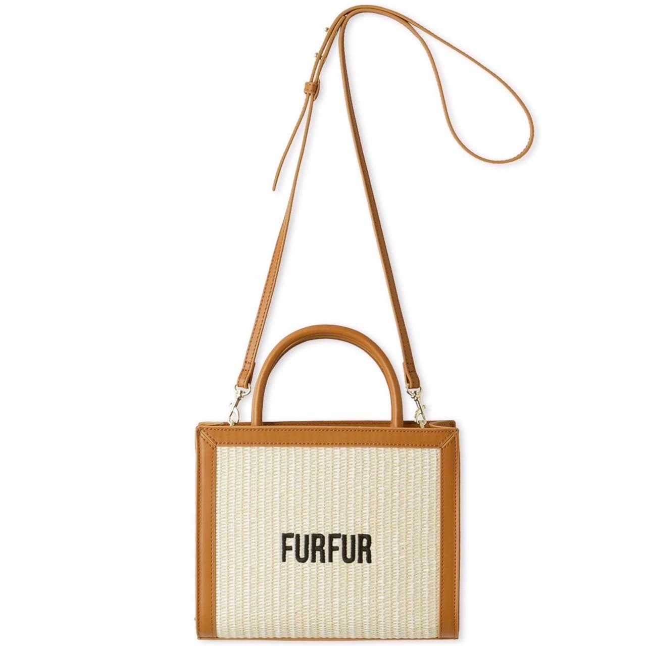 ラフィアロゴトートバッグ CML F