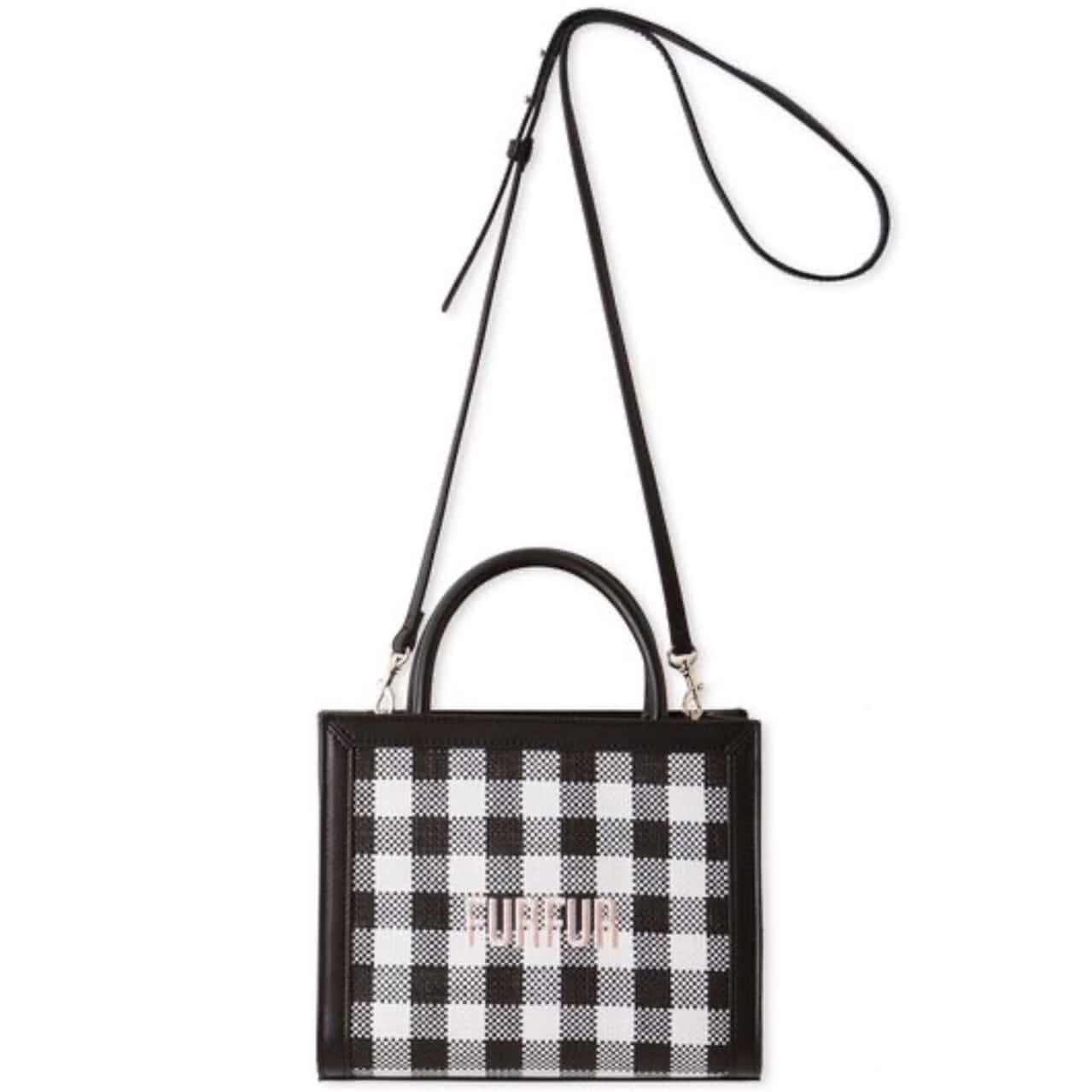 ラフィアロゴトートバッグ BLK F