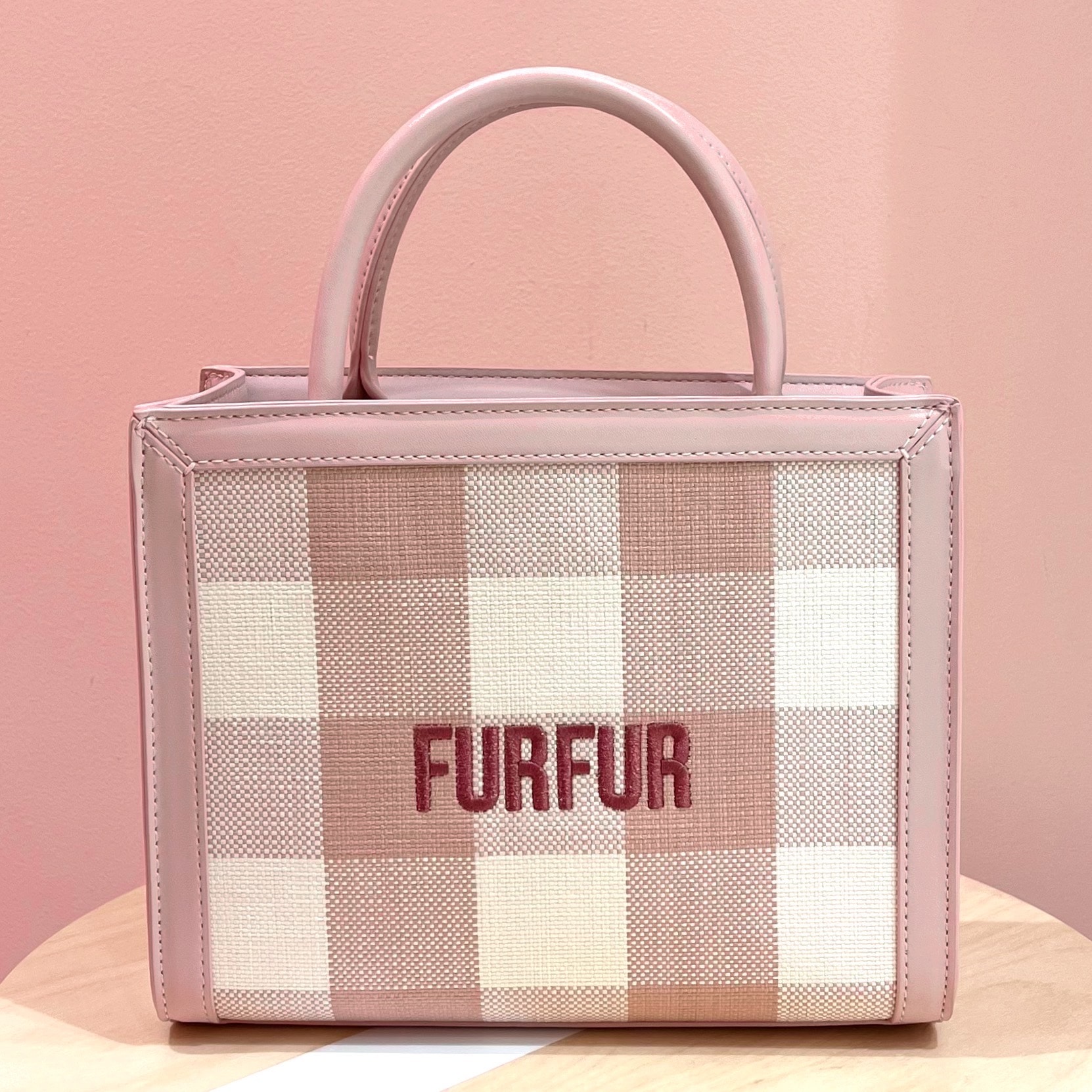 ラフィアロゴトートバッグ LPNK F