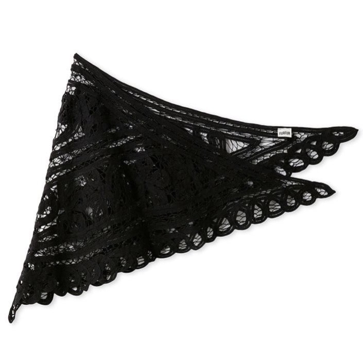 バテンレーススカーフ BLK F