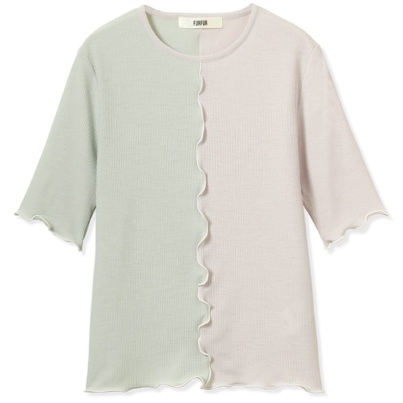 バイカラーカットトップス MNT F