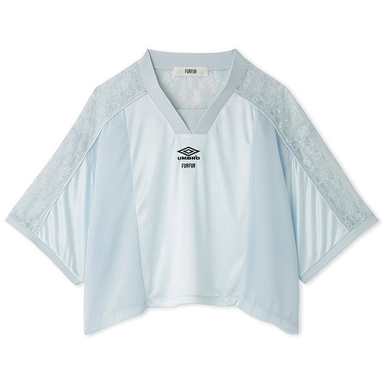 UMBROコラボパッチワークゲームシャツ LBLU F