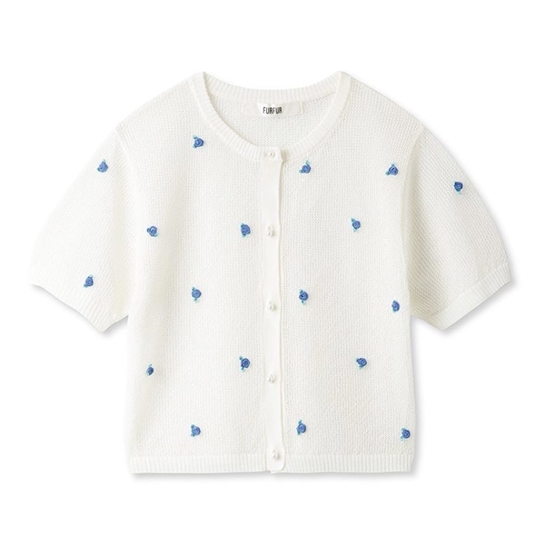 プティフラワーカーディガン WHT F