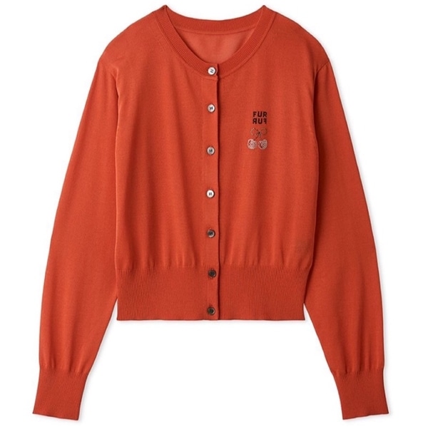 【上國料萌衣コラボ】チェリーカーディガン RED F