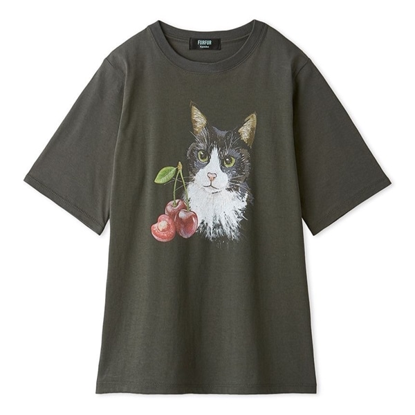 【上國料萌衣コラボ】キャットチェリーT CGRY 2