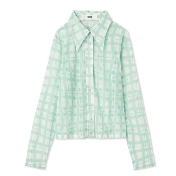 シアープリントシャツ MNT F