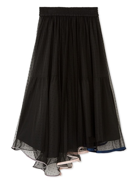 2WAYトリミングヘムスカート BLK F