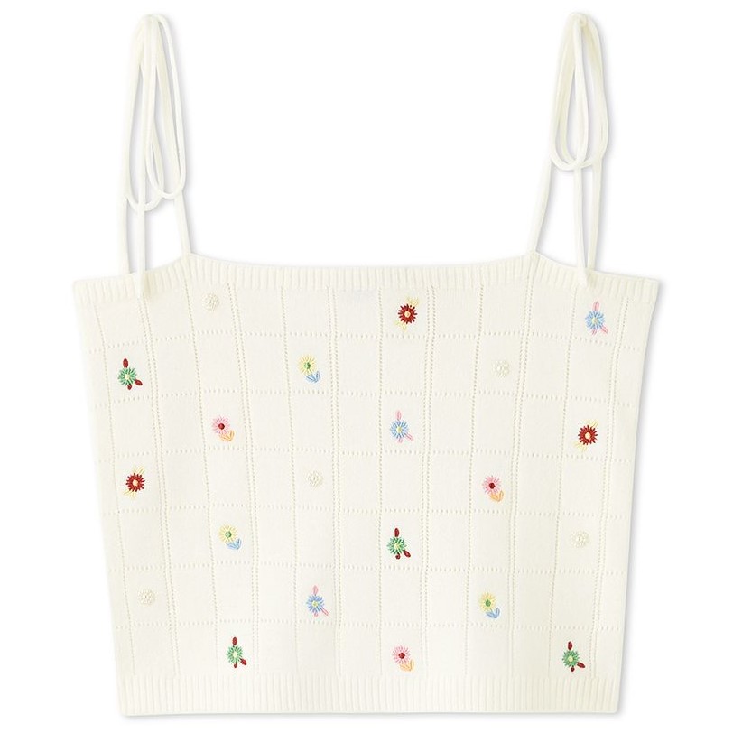 フラワーパールニットビスチェ OWHT F