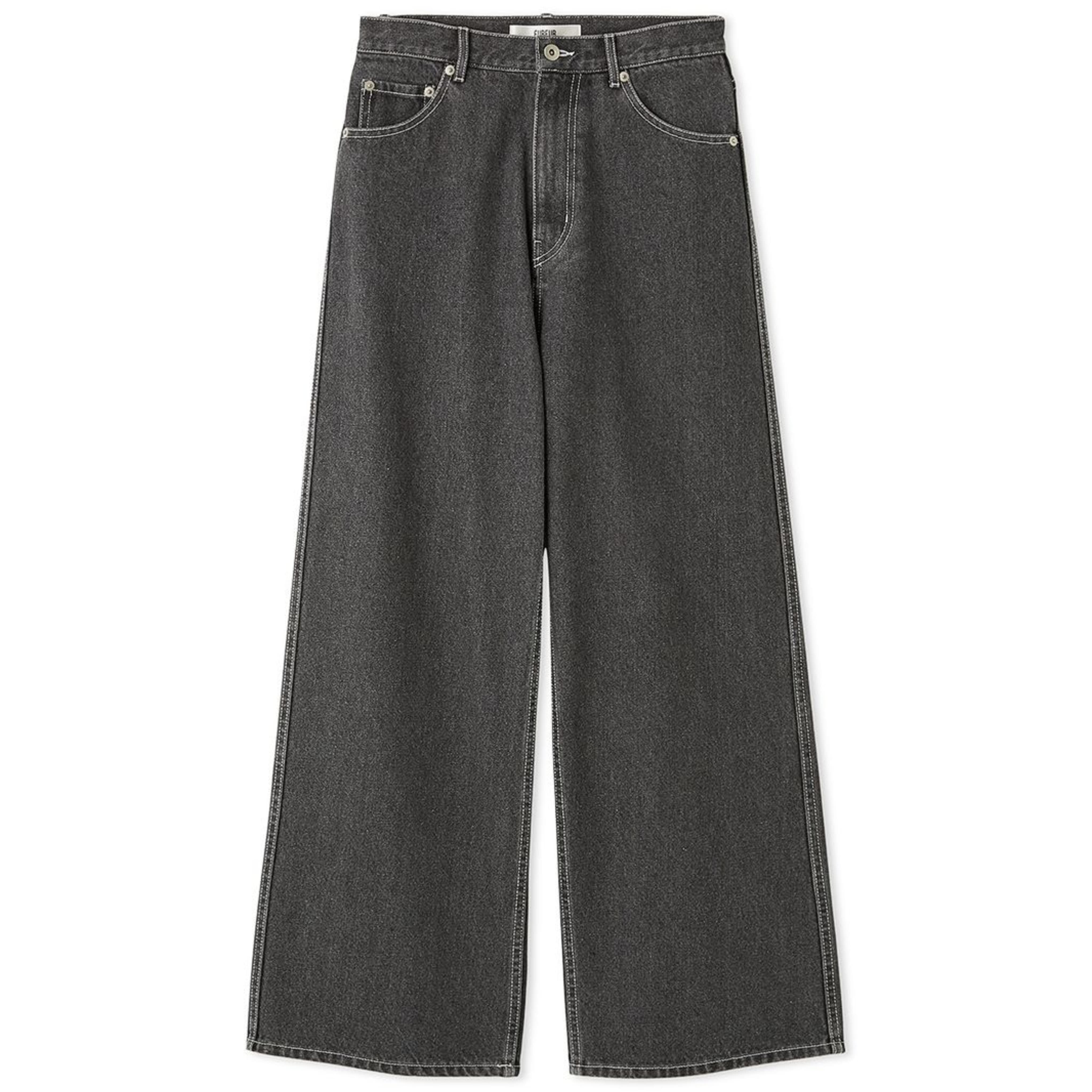 リボンステッチデニムパンツ GRY 1