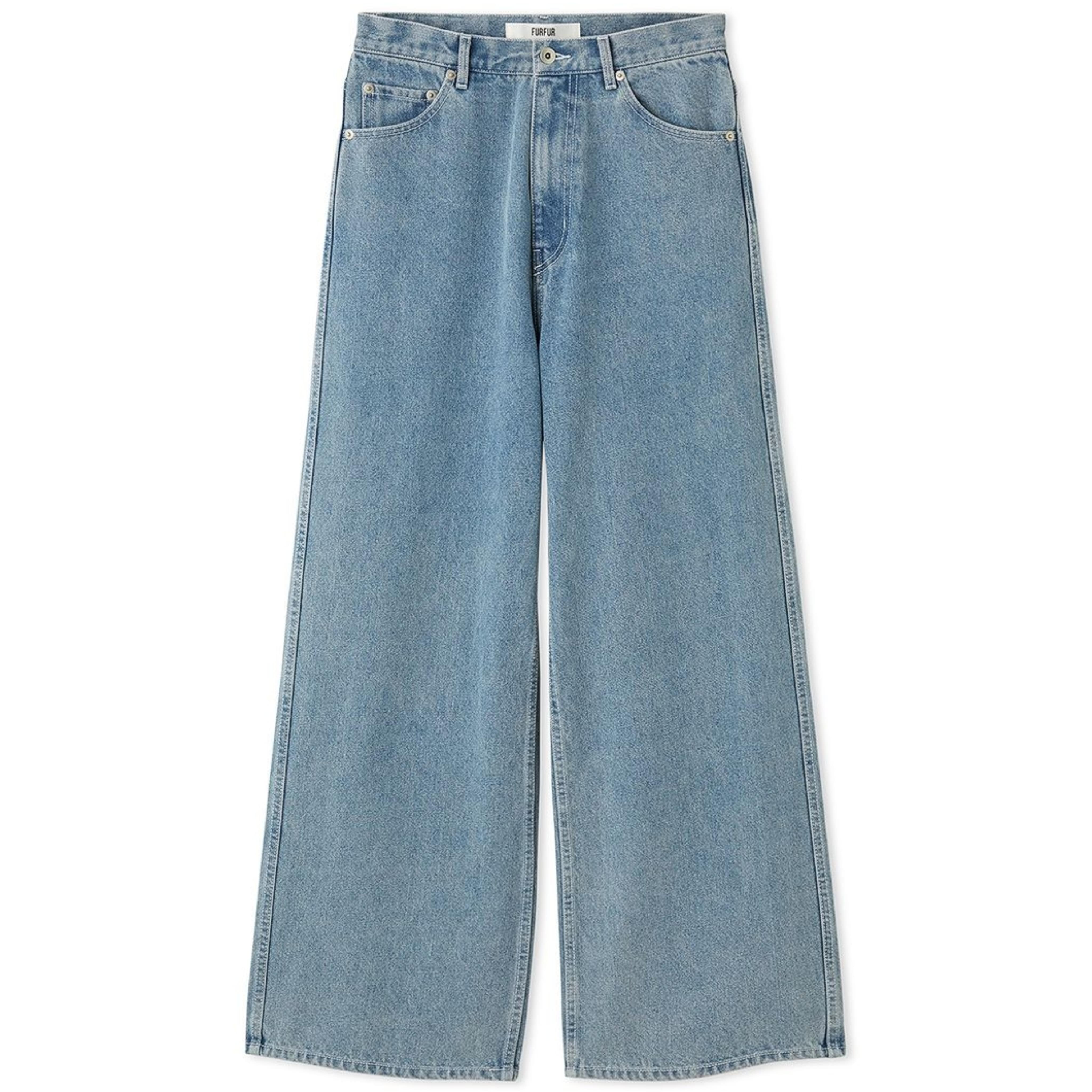 リボンステッチデニムパンツ SAX 1