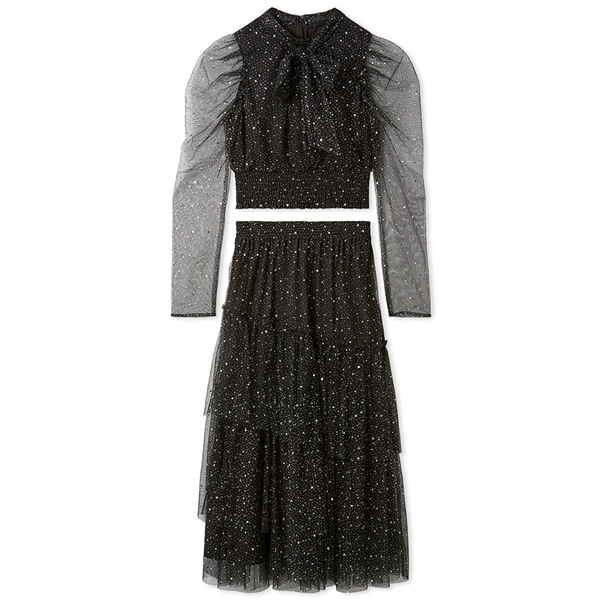 セパレートラメチュールドレス BLK F