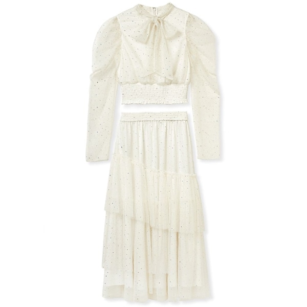 セパレートラメチュールドレス OWHT F