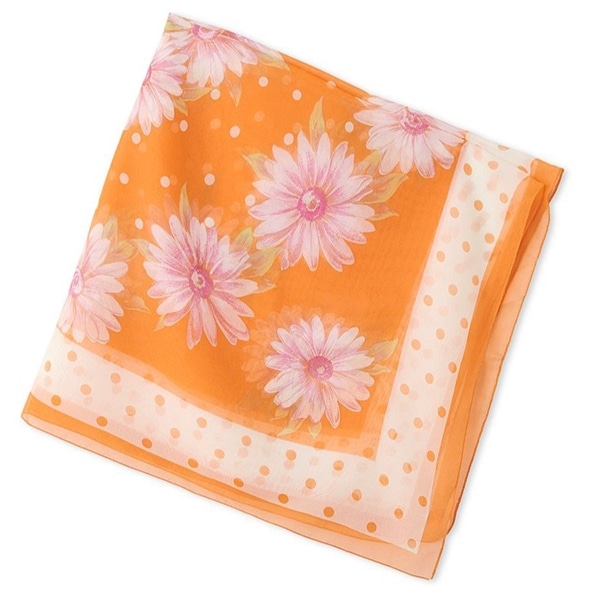 シフォンフラワースカーフ ORG F