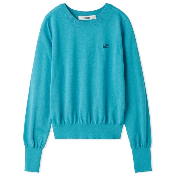 ロゴ刺繍クルーネックセーター TUQ F