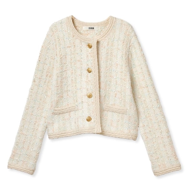 ツイードジャケット IVR F