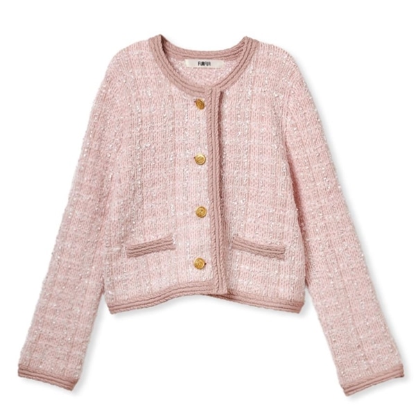 ツイードジャケット PNK F