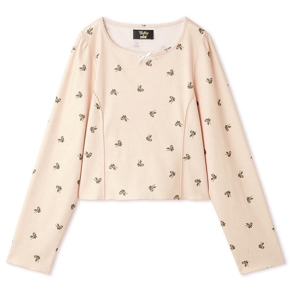 【Philly chocolate】小花柄サーマルトップス PNK F