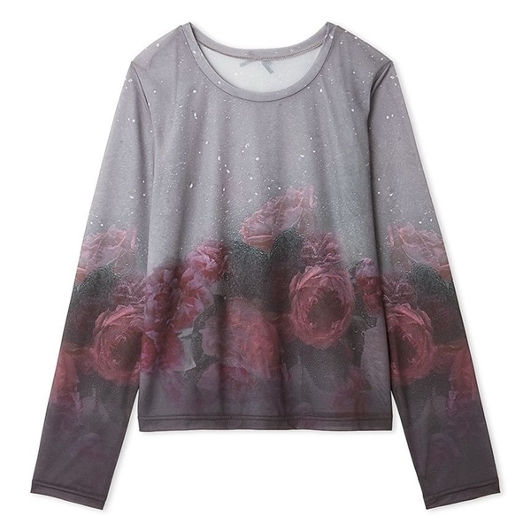 【Philly chocolate】フラワーフォトプリントプルオーバー PNK F