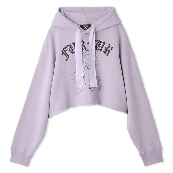 【Philly chocolate】キャットプリントフーディ LAV F