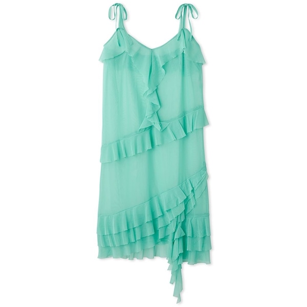 アシンメトリーチュールワンピース GRN F