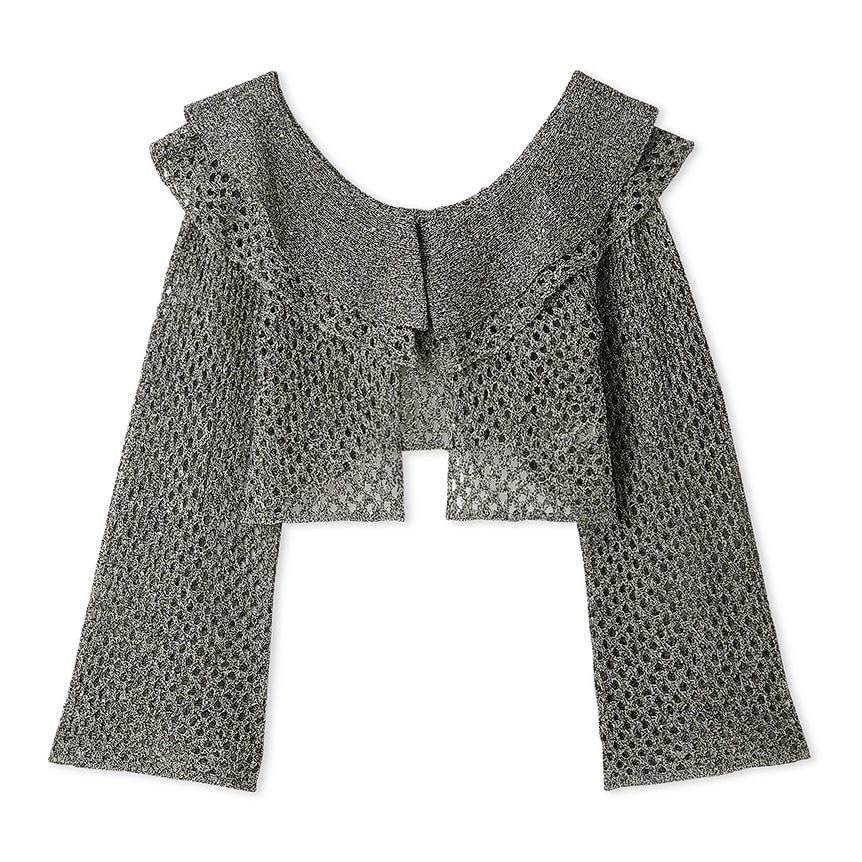 ラッフルニットボレロ BLK F