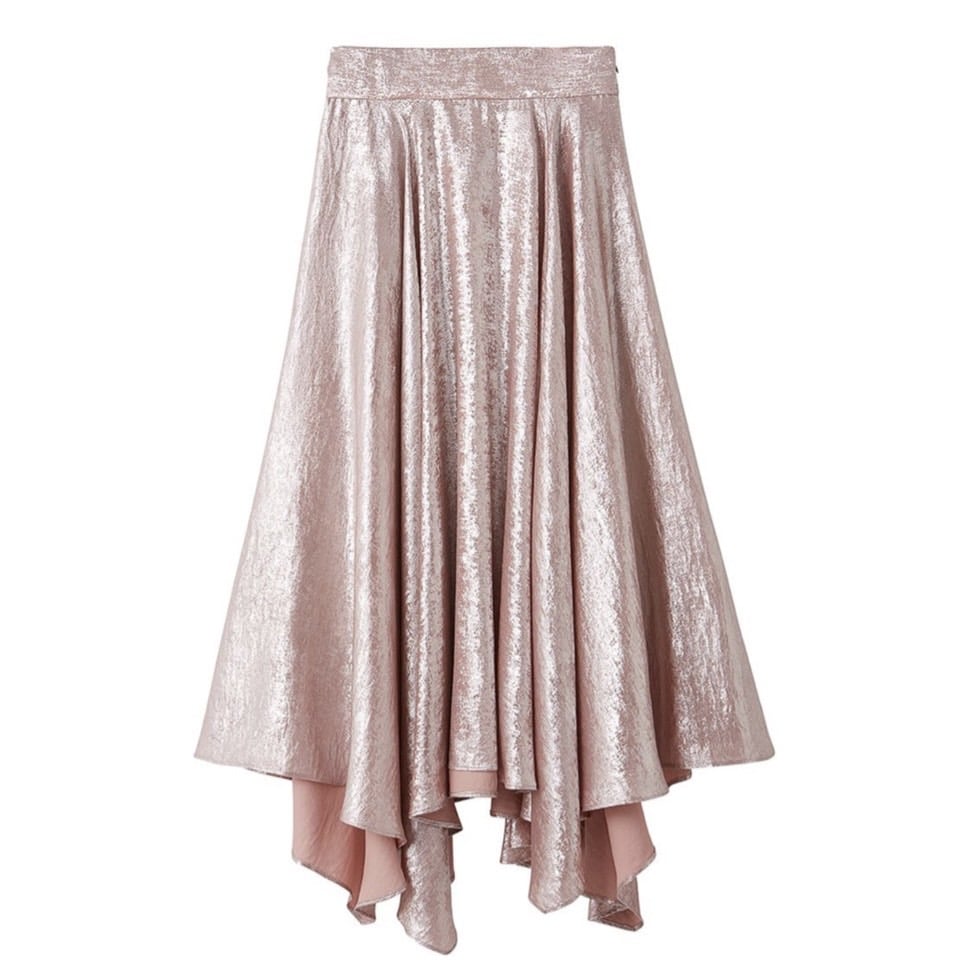 メタリックシフォンスカート PNK F