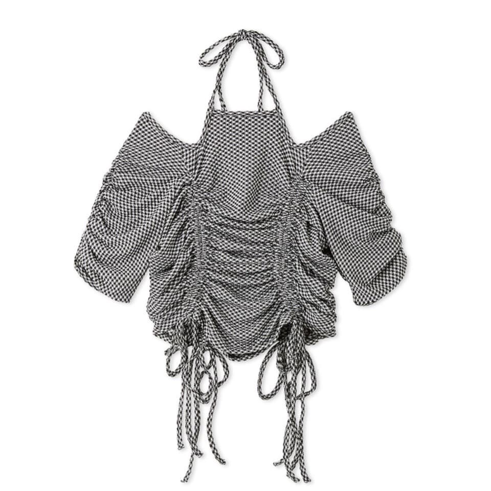 ランダムギャザーカットプルオーバー CHECK F