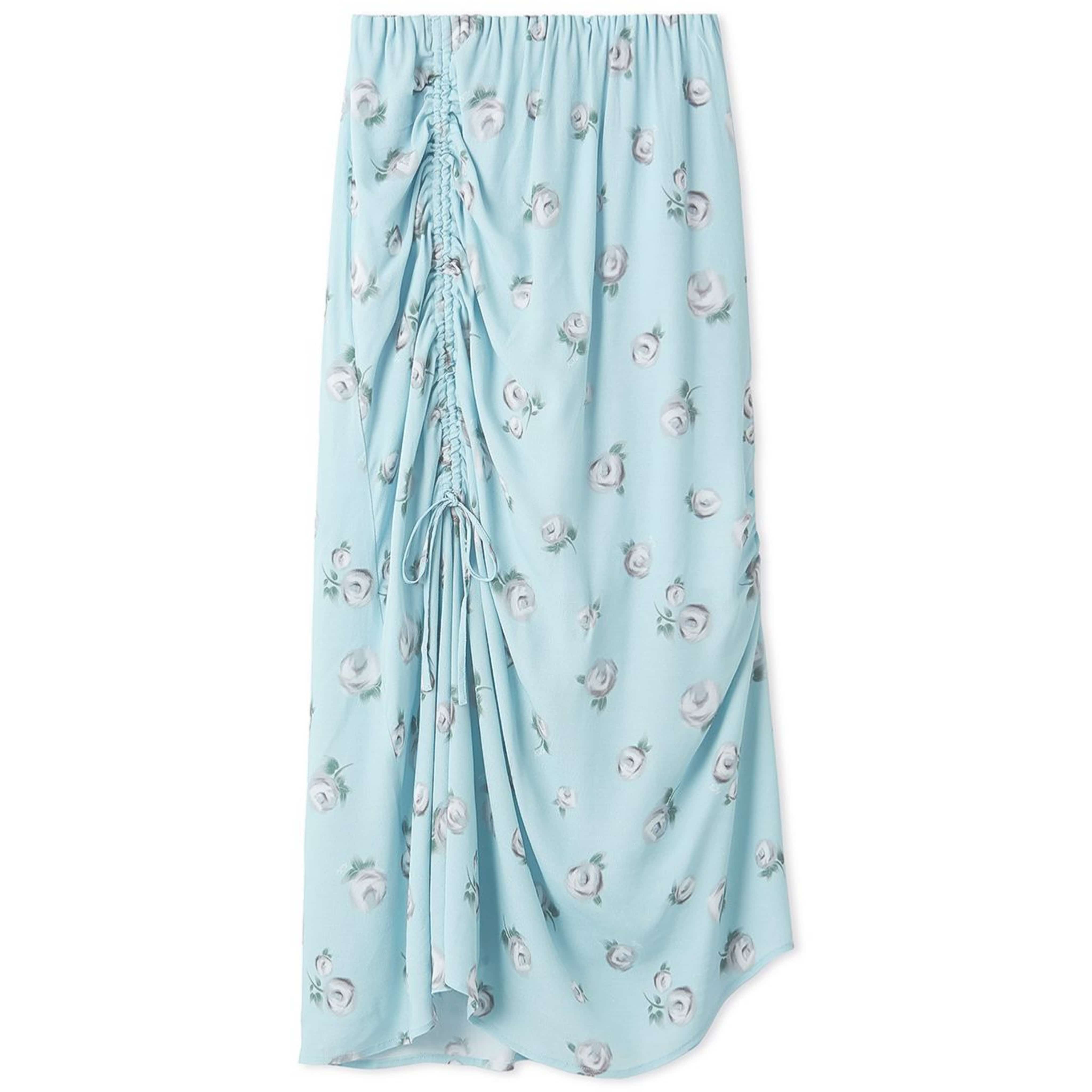 ぼかしフラワードロストスカート LBLU F