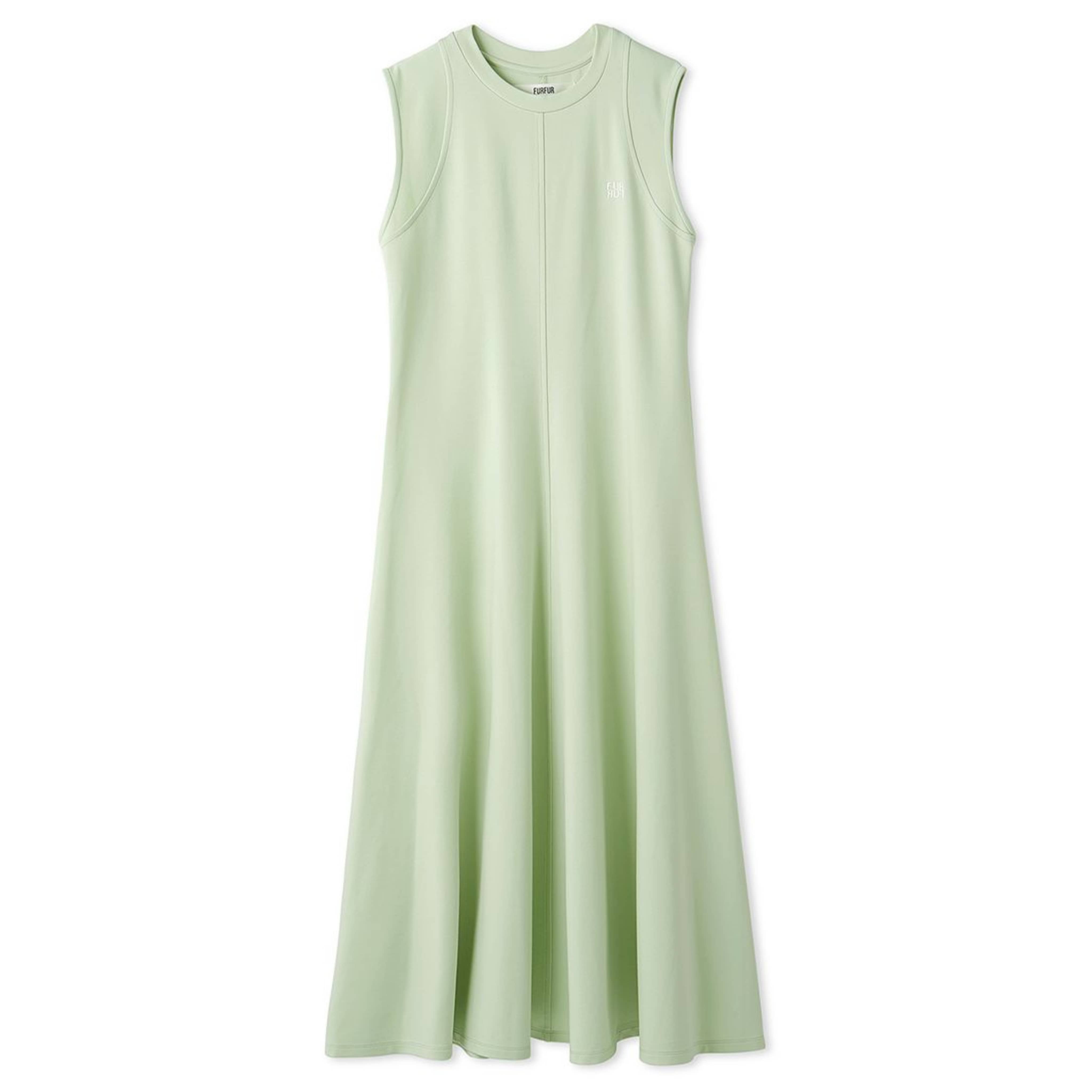 ロゴ刺繍ノースリーブカットワンピース MNT F