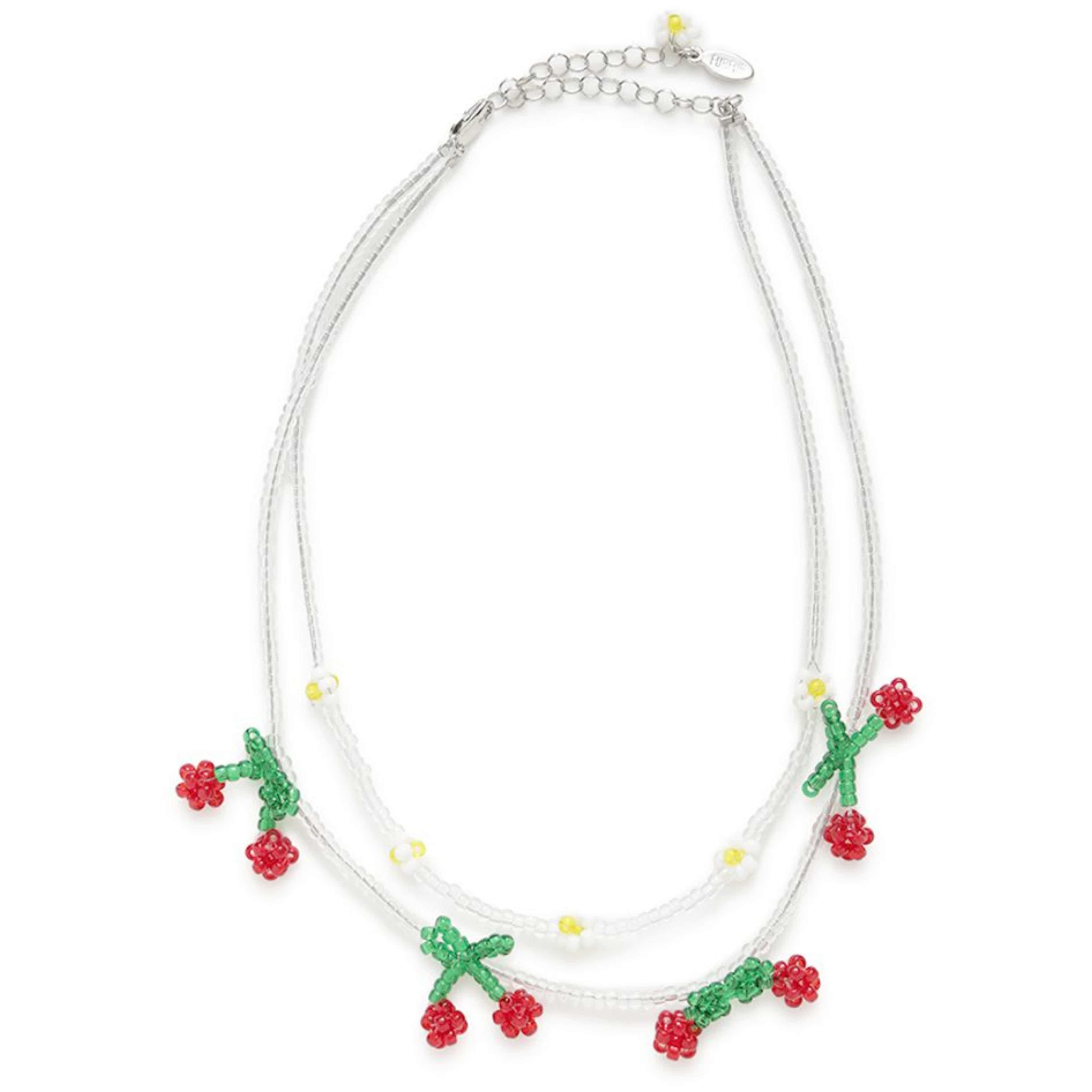 チェリービーズネックレス WHT F