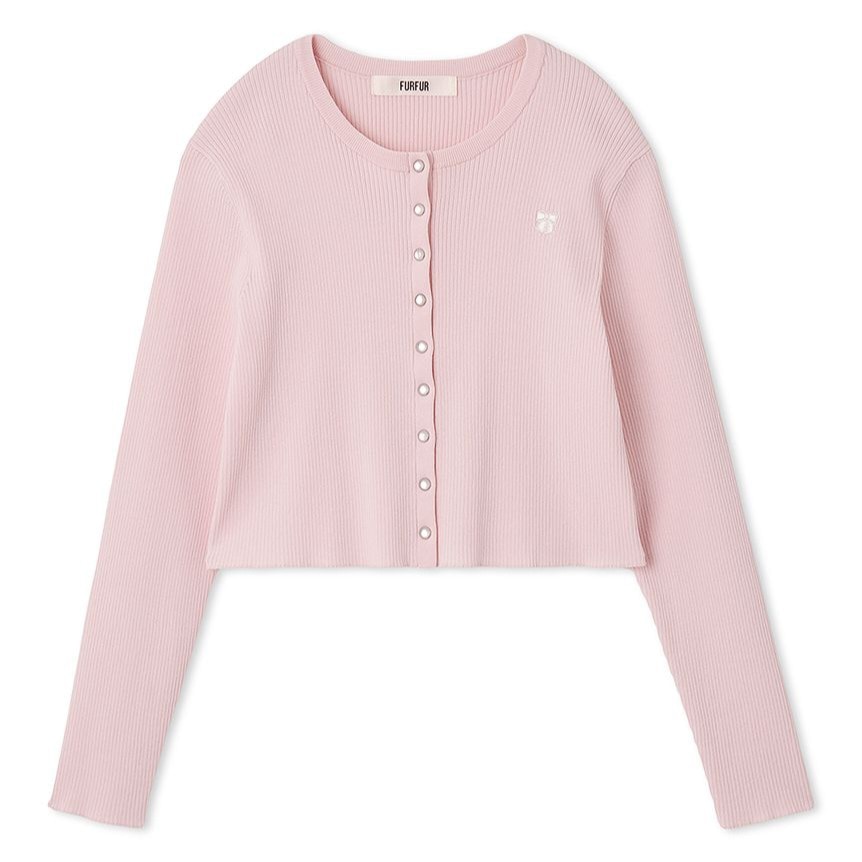 リボン刺繍カーディガン PNK F