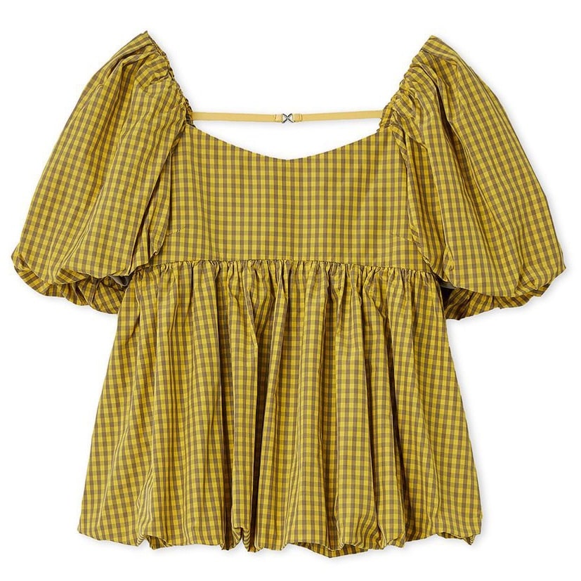 バルーンスリーブブラウス YEL F