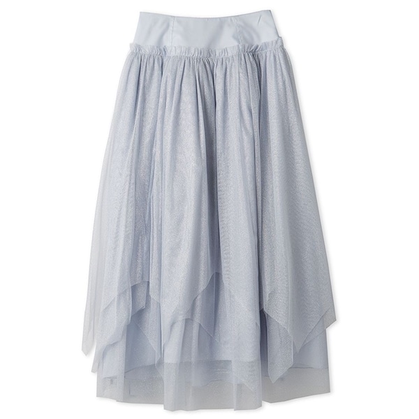 バッグリボンチュールスカート SAX F