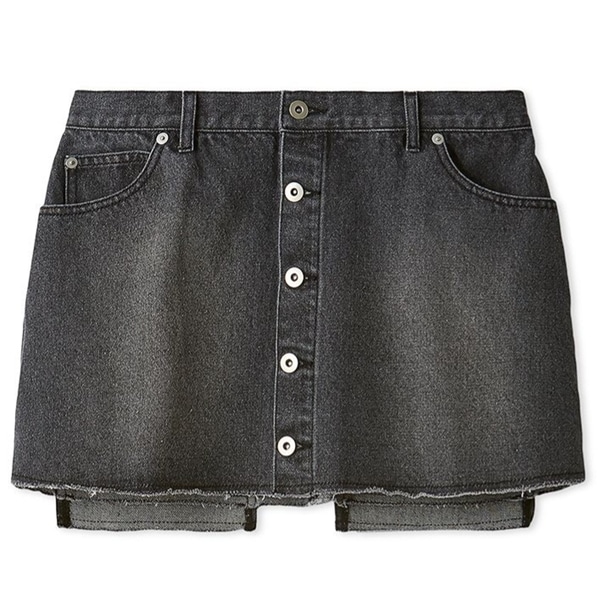 2wayローライズデニムスカート BLK F