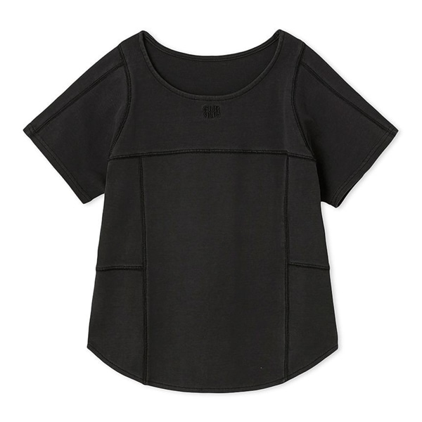 ピグメントロゴTシャツ BLK F