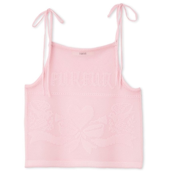 モチーフメッシュキャミソール PNK F