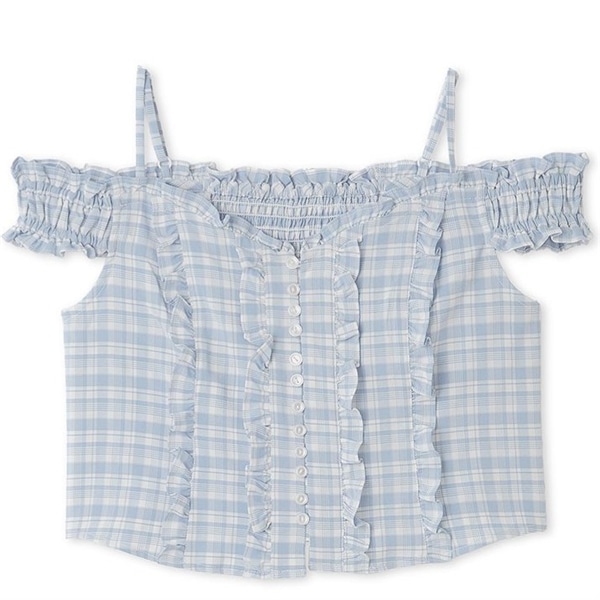 フリルデザインブラウス LBLU F