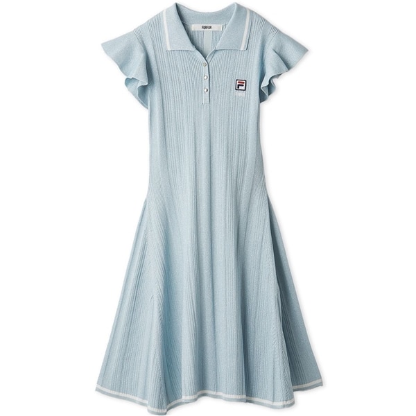 【FILAコラボ】ニットワンピース SAX F