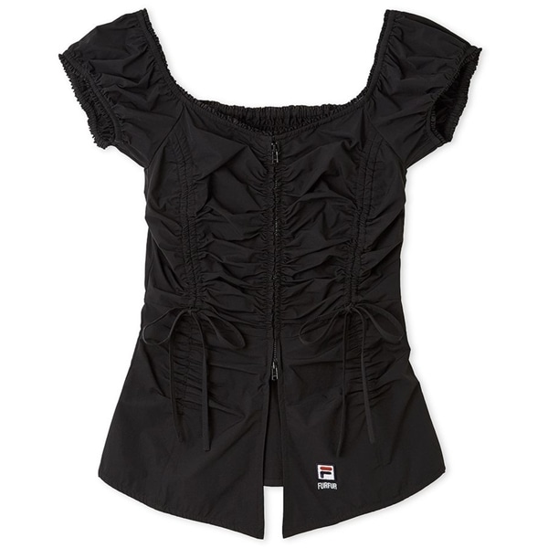 【FILAコラボ】パフスリーブトップス BLK F