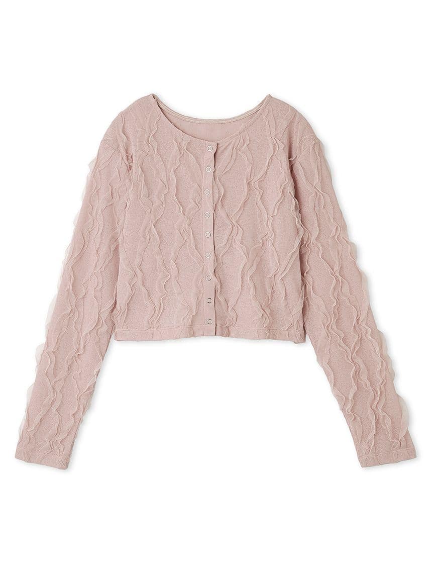 フリルジャージカーディガン PNK F