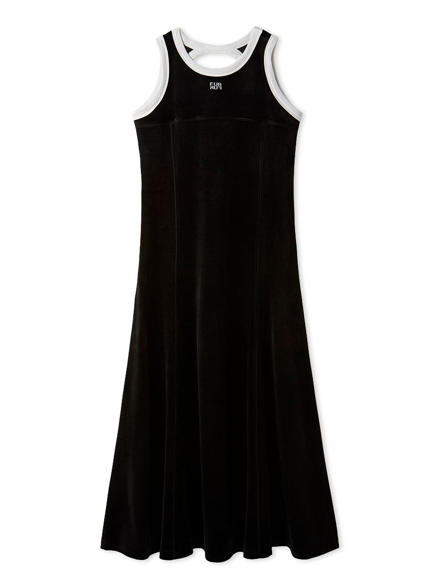 リンガーベロアロングワンピース BLK F