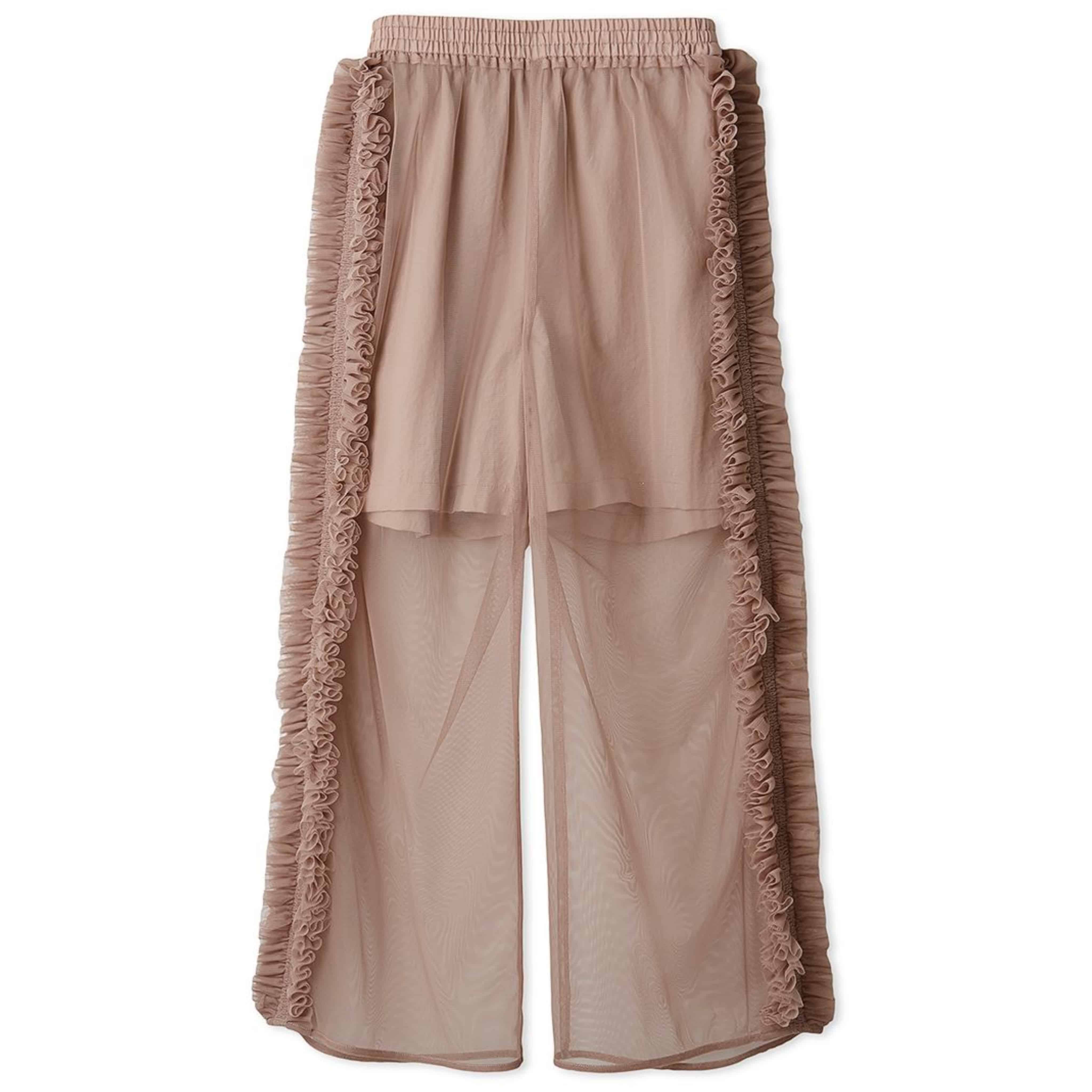 チュールフリルレイヤードパンツ PNK F