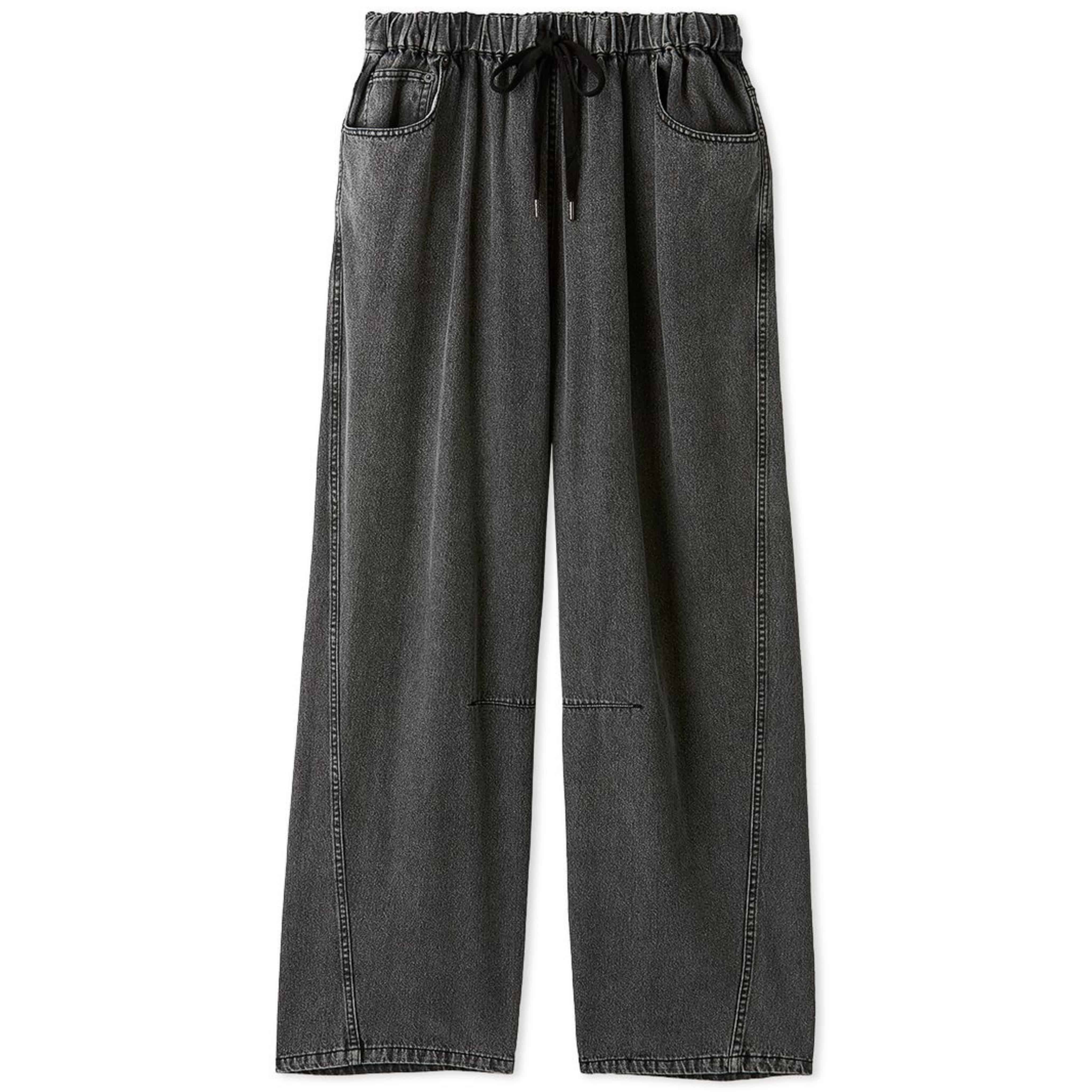 イージーデニムパンツ BLK F