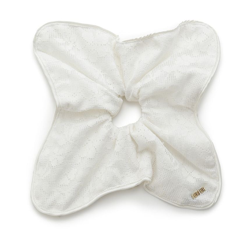 スクエアビッグシュシュ WHT F