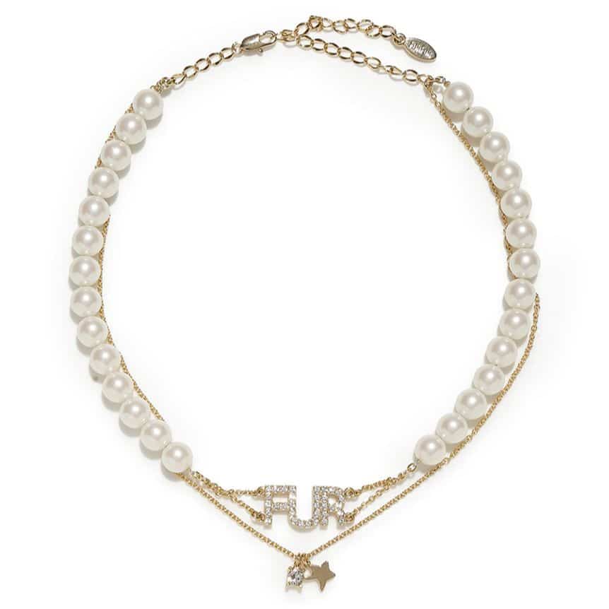 ロゴパールネックレス GLD F
