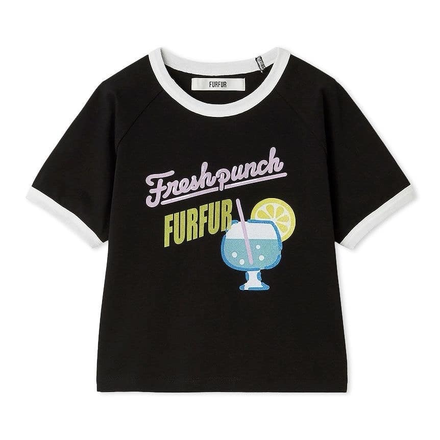 FRESH PUNCH　リンガーTシャツ BLK F
