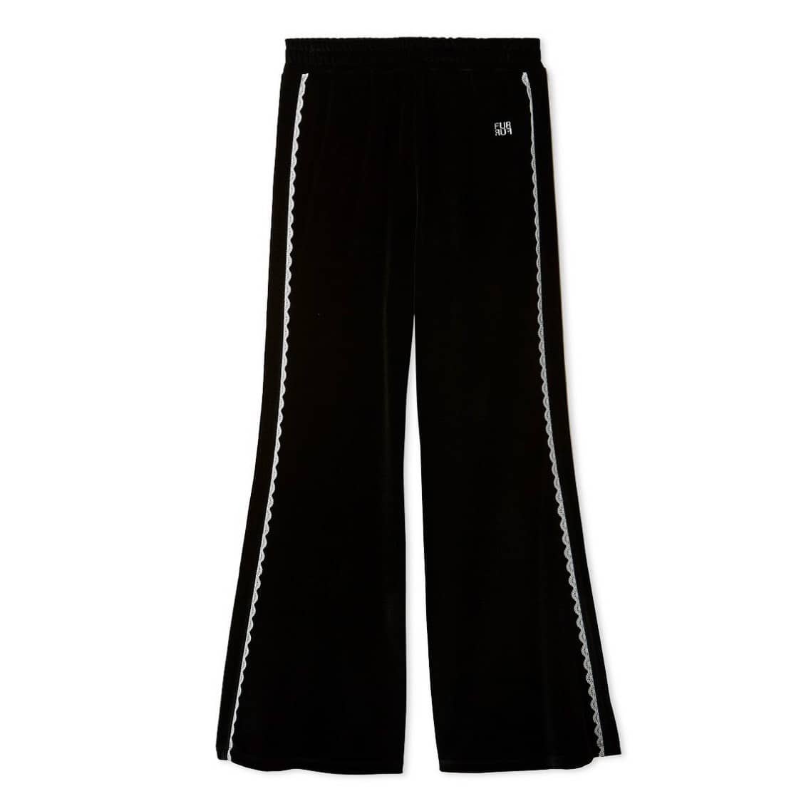 サイドレースベロアトラックパンツ BLK F