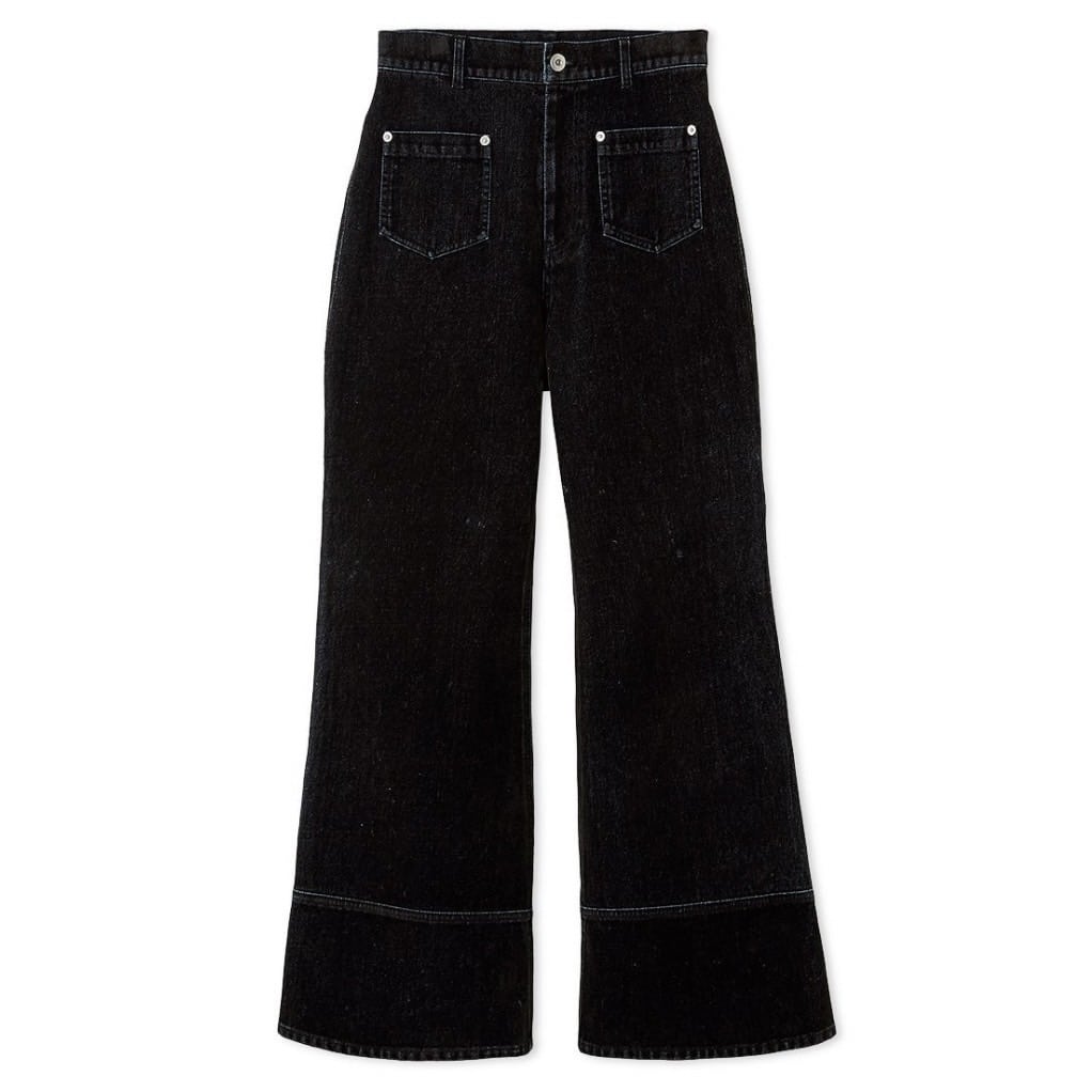 ヴィンテージライクフレアパンツ BLK F