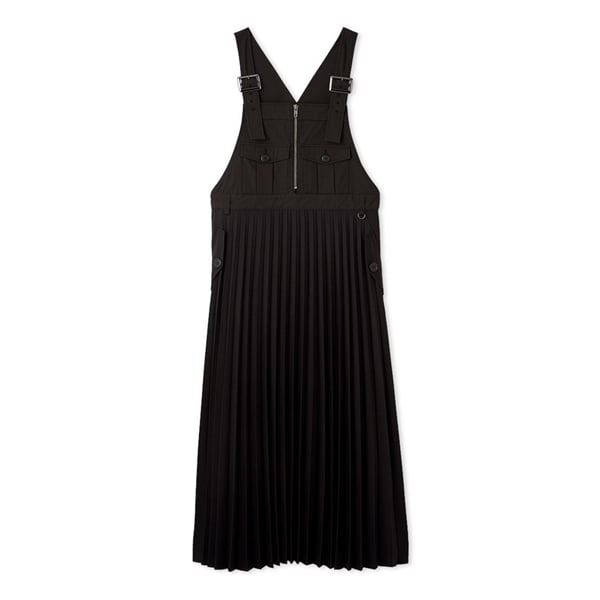 トレンチオーバーオールドレス BLK F