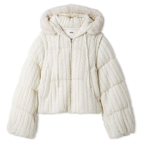 4WAY ニットダウンジャケット IVR F